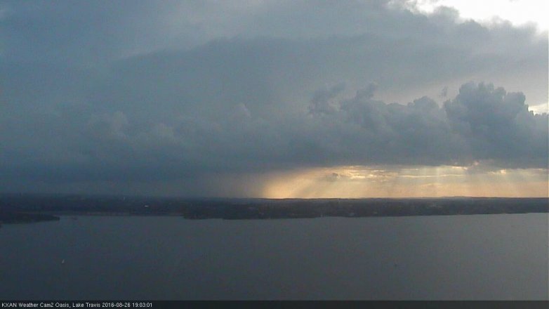 Lake Travis webcam, August 26, 2016 6:25 PM CT