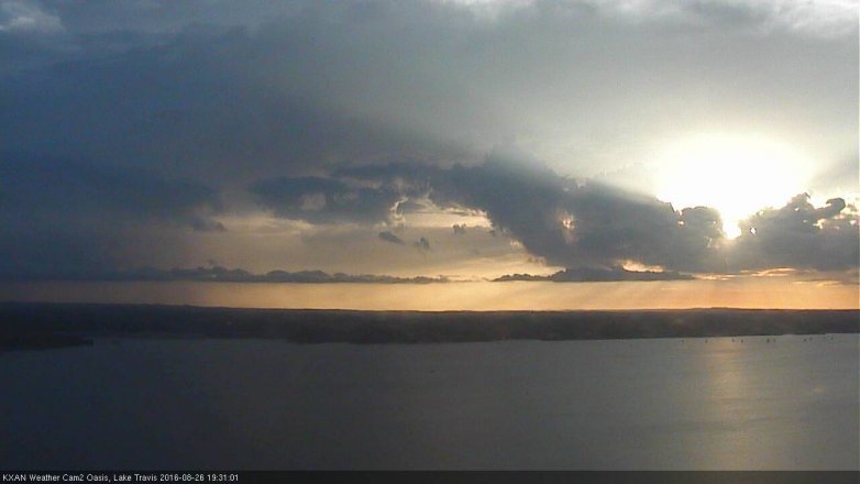 Lake Travis webcam, August 26, 2016 6:35 PM CT