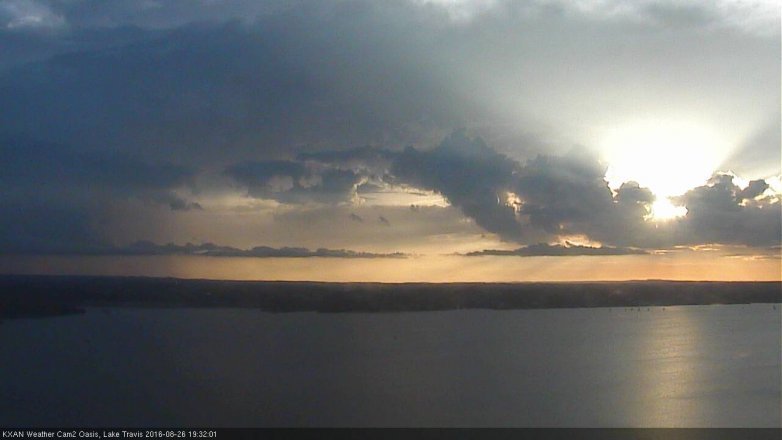 Lake Travis webcam, August 26, 2016 6:40 PM CT
