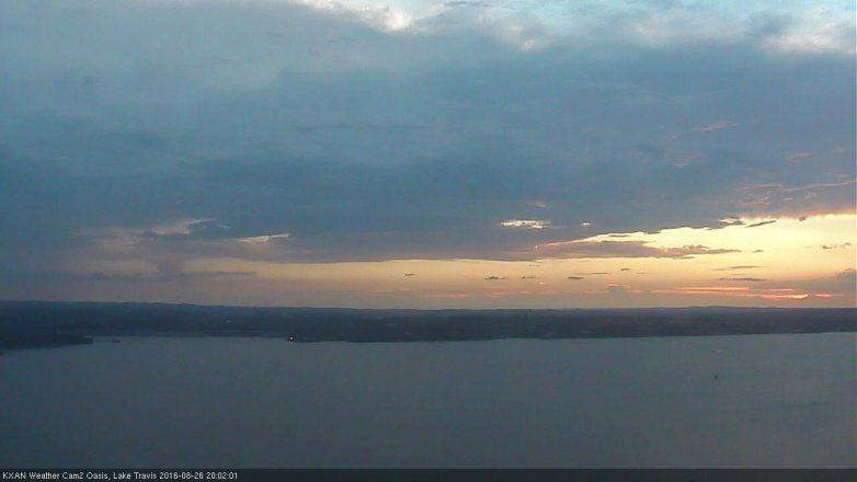 Lake Travis webcam, August 26, 2016 7:30 PM CT