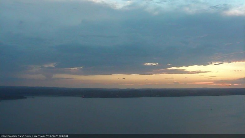 Lake Travis webcam, August 26, 2016 7:35 PM CT
