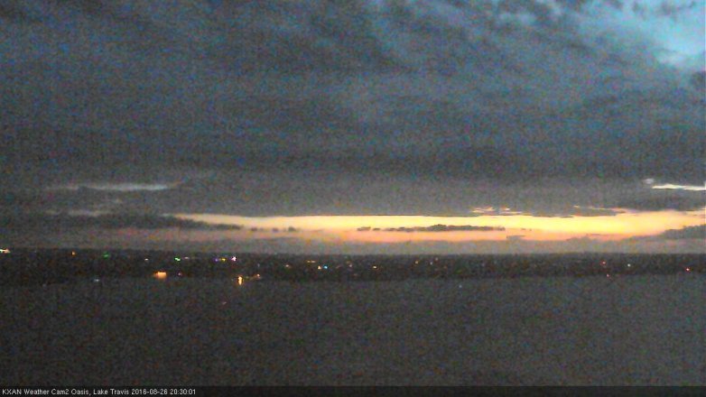 Lake Travis webcam, August 26, 2016 7:55 PM CT