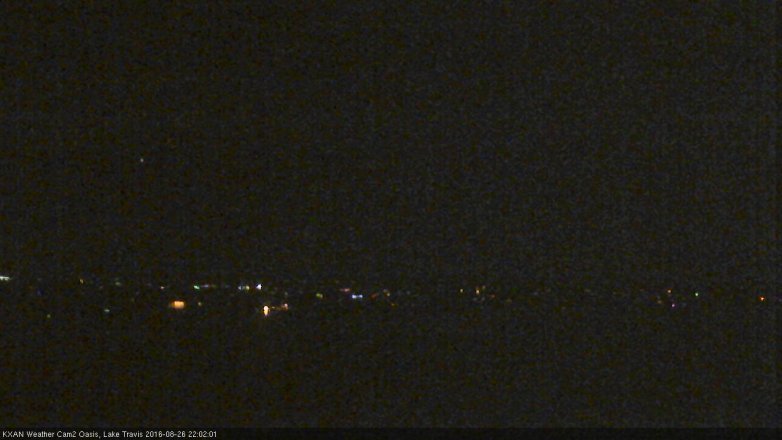 Lake Travis webcam, August 26, 2016 9:20 PM CT