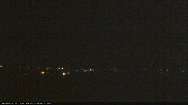 Lake Travis webcam, August 26, 2016 10:05 PM CT