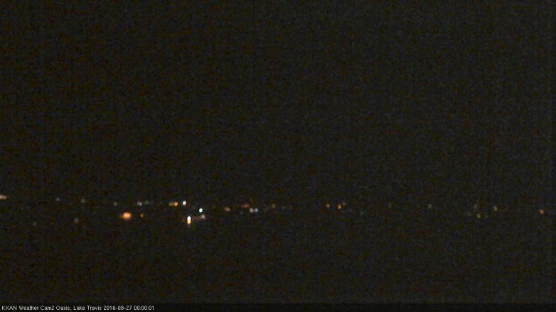 Lake Travis webcam, August 26, 2016 11:05 PM CT