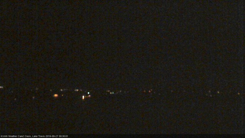 Lake Travis webcam, August 26, 2016 11:50 PM CT