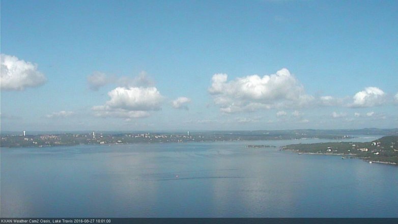 Lake Travis webcam, August 27, 2016 9:05 AM CT