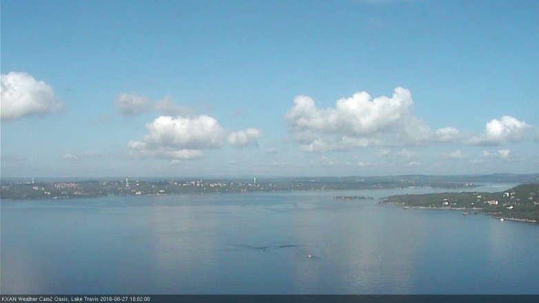 Lake Travis webcam, August 27, 2016 9:20 AM CT