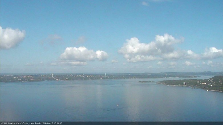 Lake Travis webcam, August 27, 2016 9:25 AM CT