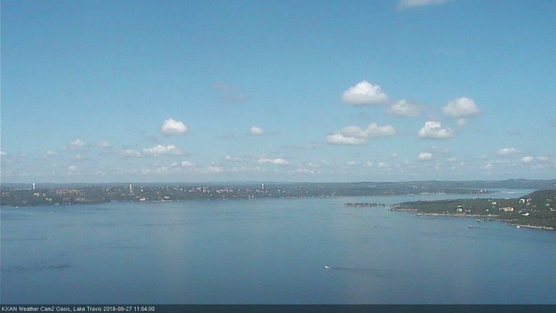 Lake Travis webcam, August 27, 2016 10:10 AM CT