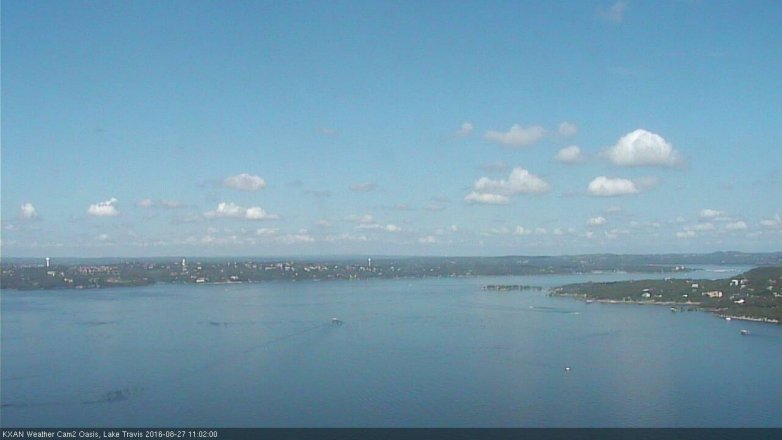 Lake Travis webcam, August 27, 2016 10:15 AM CT