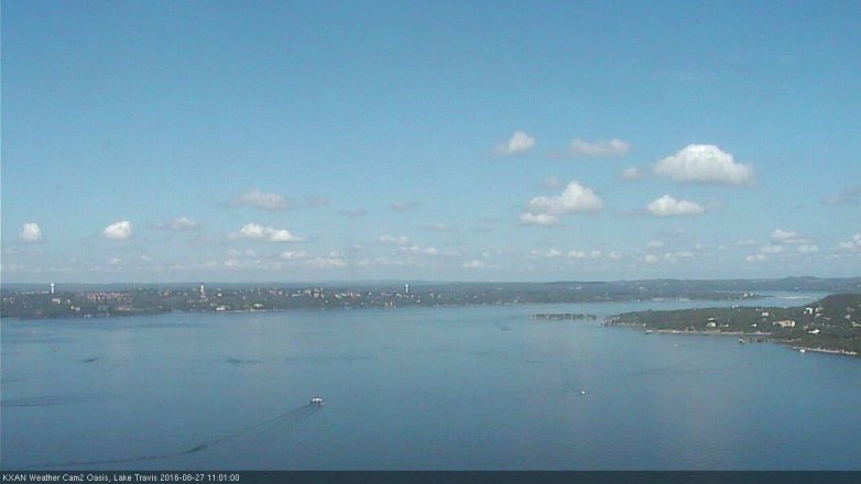 Lake Travis webcam, August 27, 2016 10:30 AM CT