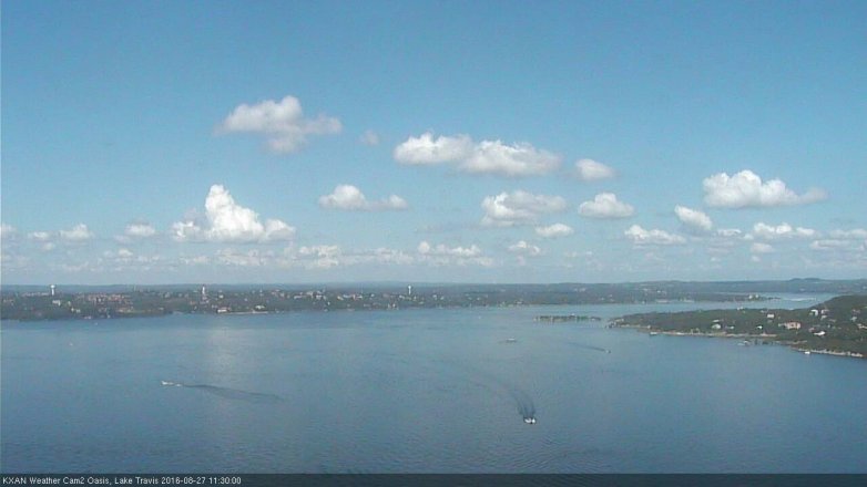 Lake Travis webcam, August 27, 2016 10:35 AM CT