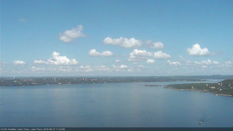 Lake Travis webcam, August 27, 2016 10:50 AM CT