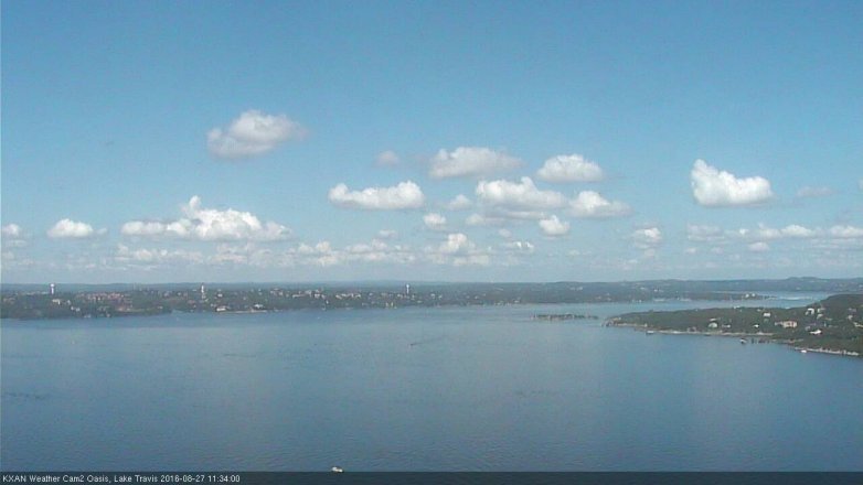 Lake Travis webcam, August 27, 2016 11:00 AM CT