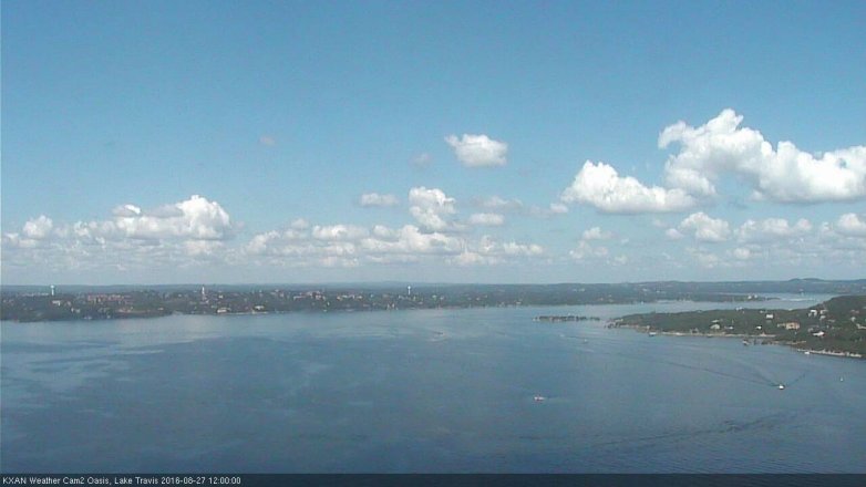 Lake Travis webcam, August 27, 2016 11:10 AM CT