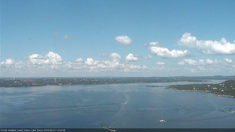 Lake Travis webcam, August 27, 2016 11:25 AM CT