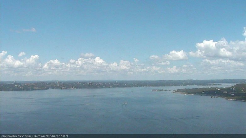 Lake Travis webcam, August 27, 2016 11:35 AM CT