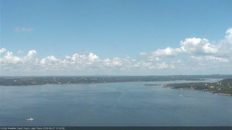 Lake Travis webcam, August 27, 2016 11:40 AM CT
