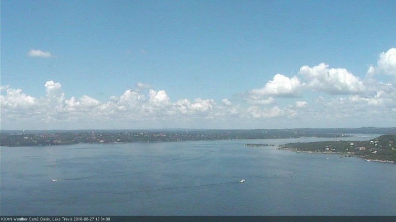 Lake Travis webcam, August 27, 2016 12:05 PM CT