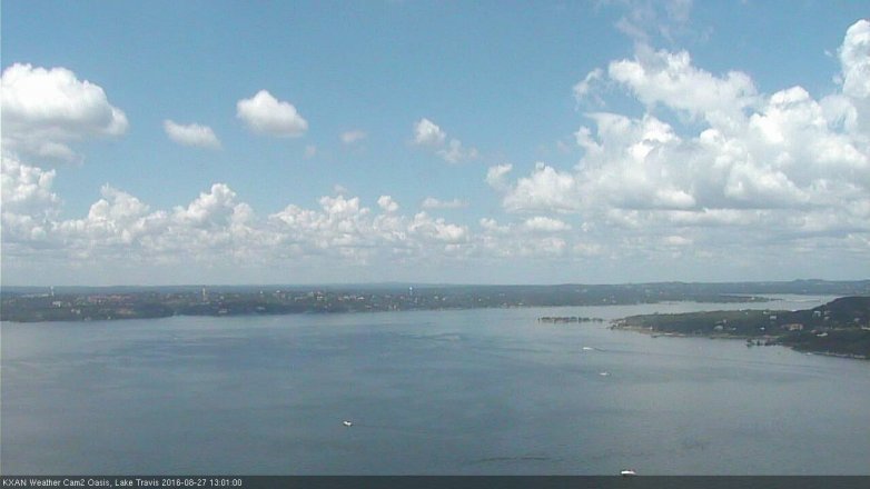 Lake Travis webcam, August 27, 2016 12:10 PM CT