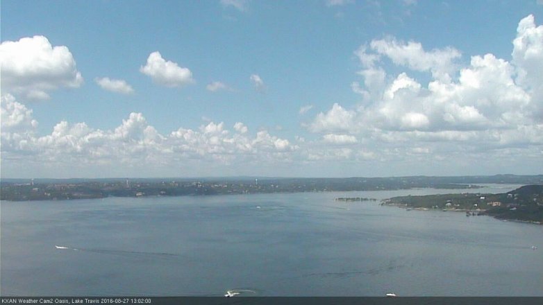 Lake Travis webcam, August 27, 2016 12:20 PM CT