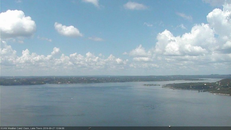 Lake Travis webcam, August 27, 2016 12:30 PM CT