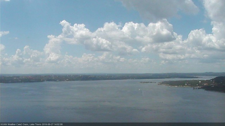 Lake Travis webcam, August 27, 2016 1:25 PM CT