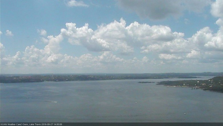 Lake Travis webcam, August 27, 2016 1:30 PM CT