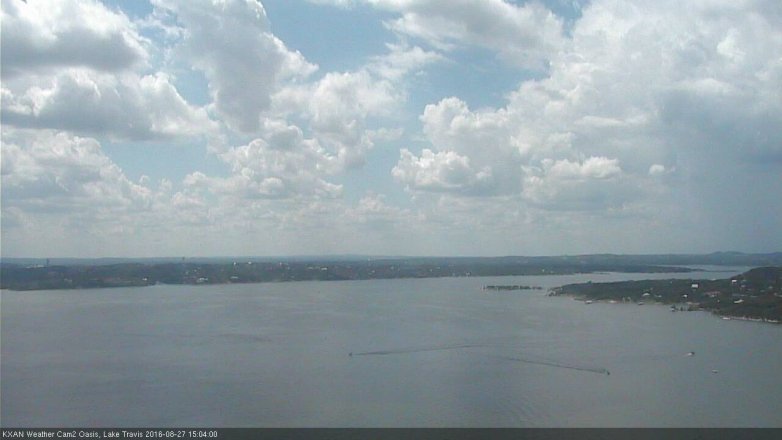 Lake Travis webcam, August 27, 2016 2:15 PM CT