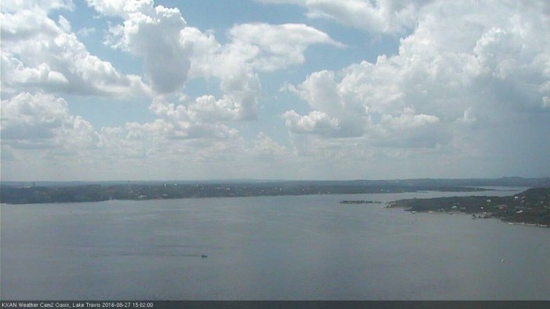 Lake Travis webcam, August 27, 2016 2:20 PM CT