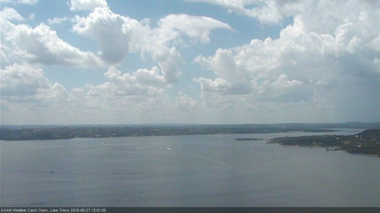 Lake Travis webcam, August 27, 2016 2:25 PM CT