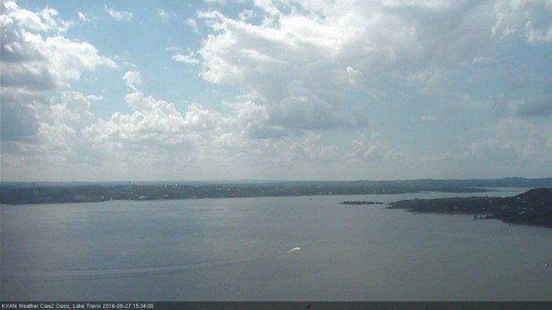 Lake Travis webcam, August 27, 2016 2:45 PM CT