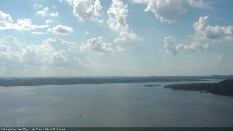 Lake Travis webcam, August 27, 2016 3:55 PM CT
