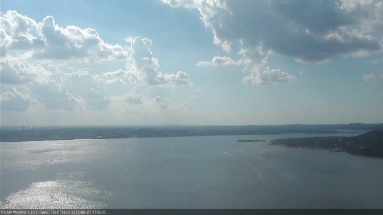 Lake Travis webcam, August 27, 2016 4:15 PM CT