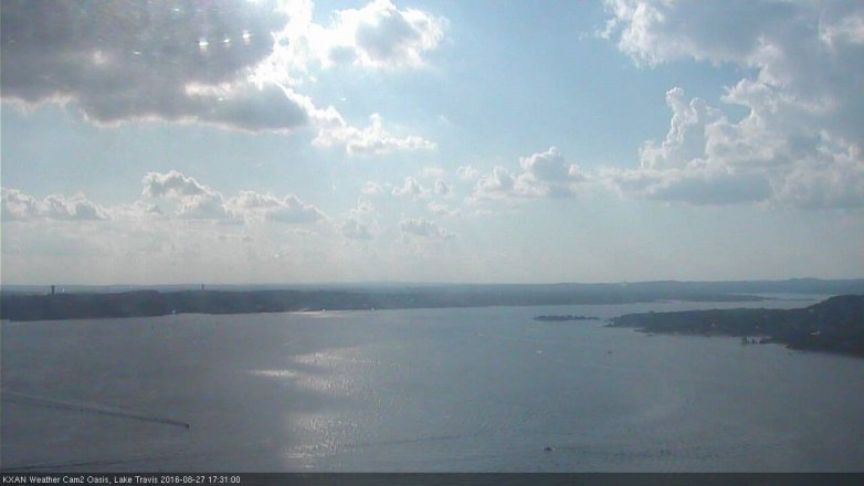 Lake Travis webcam, August 27, 2016 4:35 PM CT