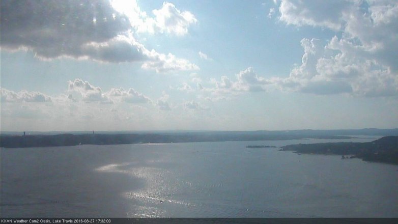 Lake Travis webcam, August 27, 2016 5:00 PM CT