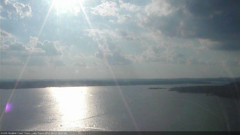 Lake Travis webcam, August 27, 2016 5:05 PM CT