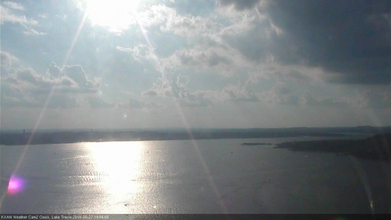 Lake Travis webcam, August 27, 2016 5:10 PM CT