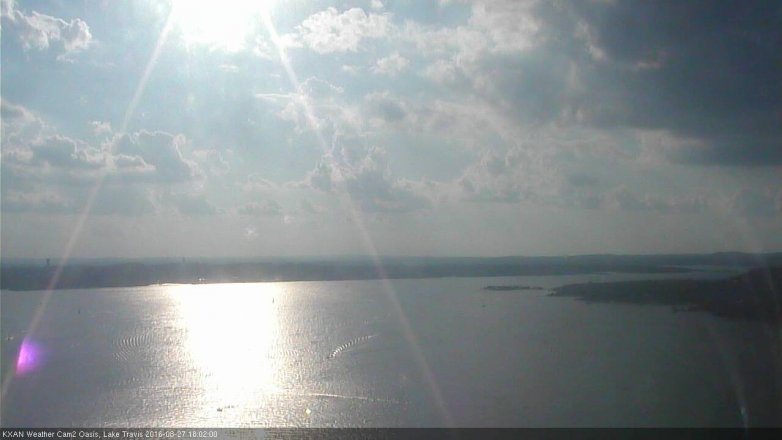 Lake Travis webcam, August 27, 2016 5:25 PM CT