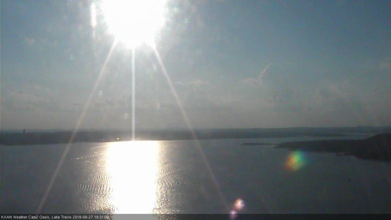 Lake Travis webcam, August 27, 2016 5:35 PM CT