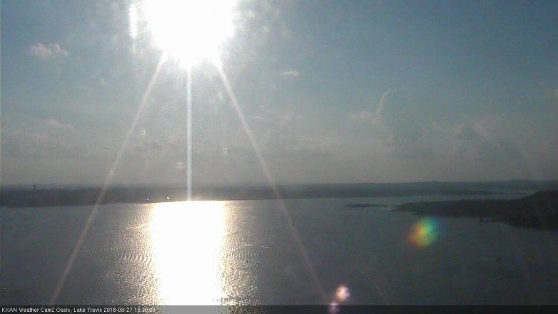 Lake Travis webcam, August 27, 2016 5:45 PM CT