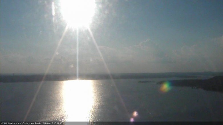 Lake Travis webcam, August 27, 2016 5:55 PM CT