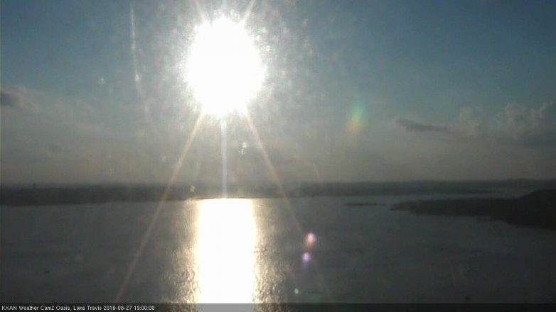 Lake Travis webcam, August 27, 2016 6:20 PM CT