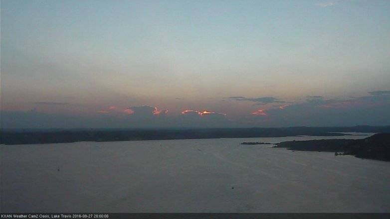 Lake Travis webcam, August 27, 2016 7:25 PM CT