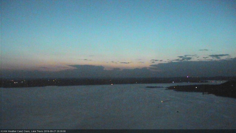 Lake Travis webcam, August 27, 2016 7:45 PM CT