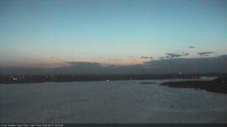 Lake Travis webcam, August 27, 2016 7:55 PM CT