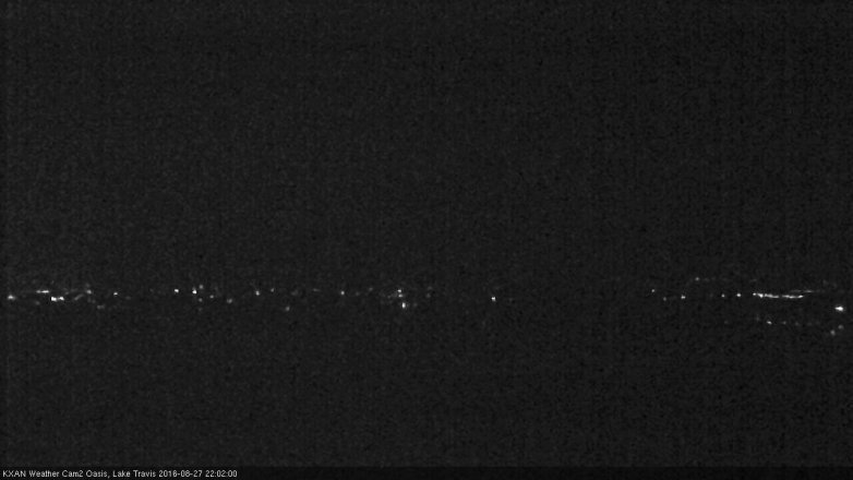 Lake Travis webcam, August 27, 2016 9:15 PM CT