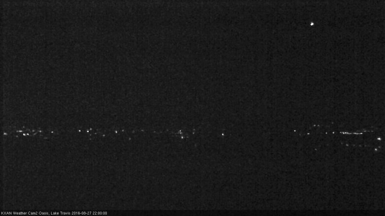 Lake Travis webcam, August 27, 2016 9:20 PM CT