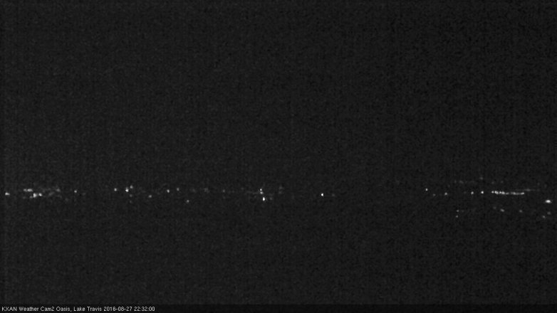 Lake Travis webcam, August 27, 2016 9:50 PM CT